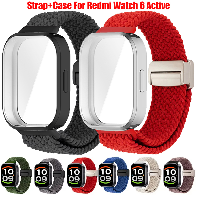Sport Loop Strap - Geflochtenes Nylon-Schlaufenarmband + TPU-Hülle für Redmi