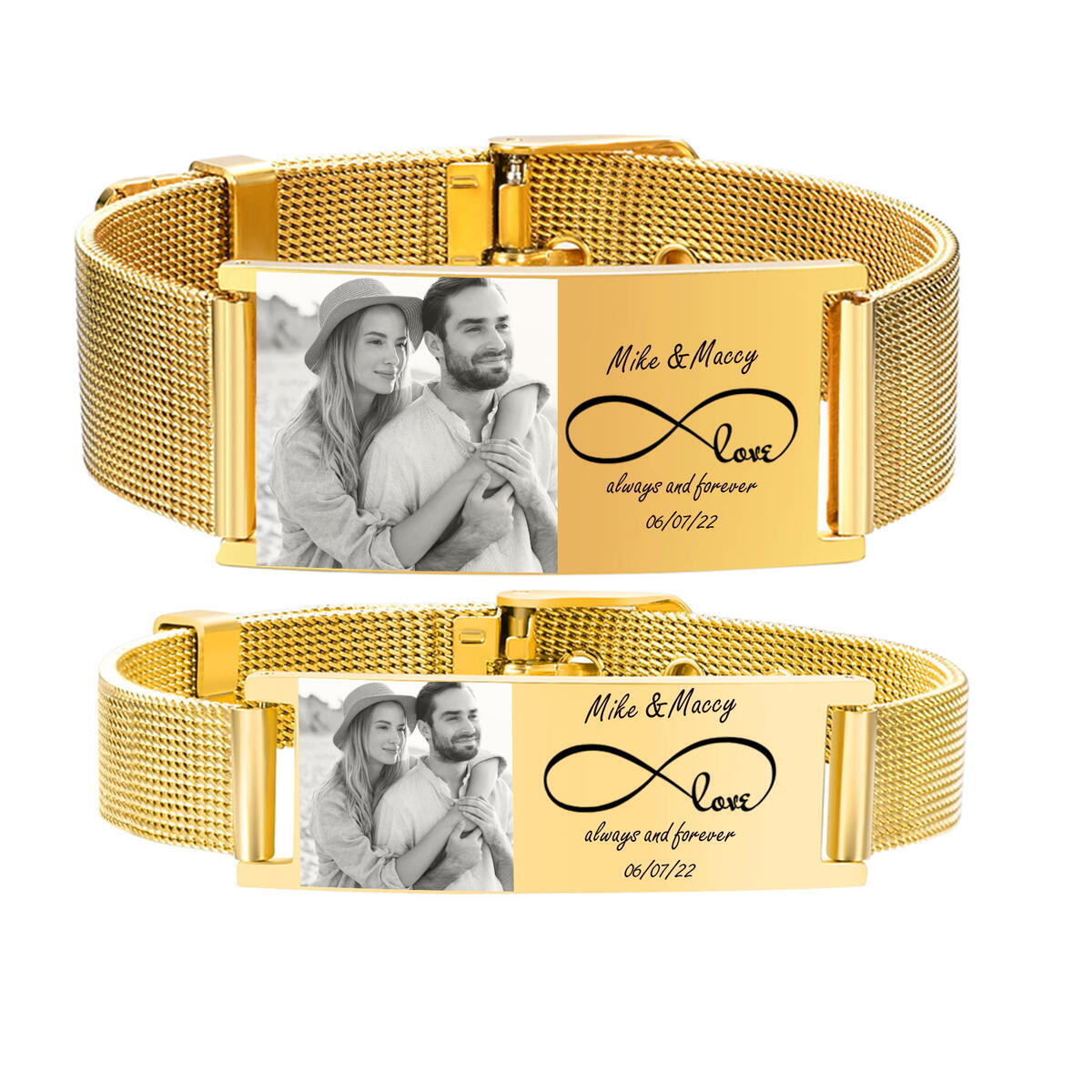 Stainless Mesh Band - Personal isierte ID Armband für Frauen