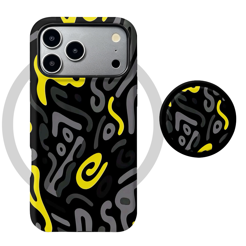 Huawei Nova 12 - Abstrakte Graffiti-Magnetische Hülle für Huawei Nova