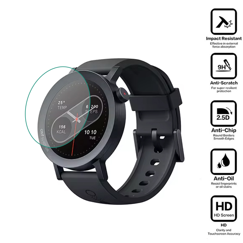 Smartwatch Icon - Smartwatch, hartes gehärtetes Glas, klare Schutzfolie