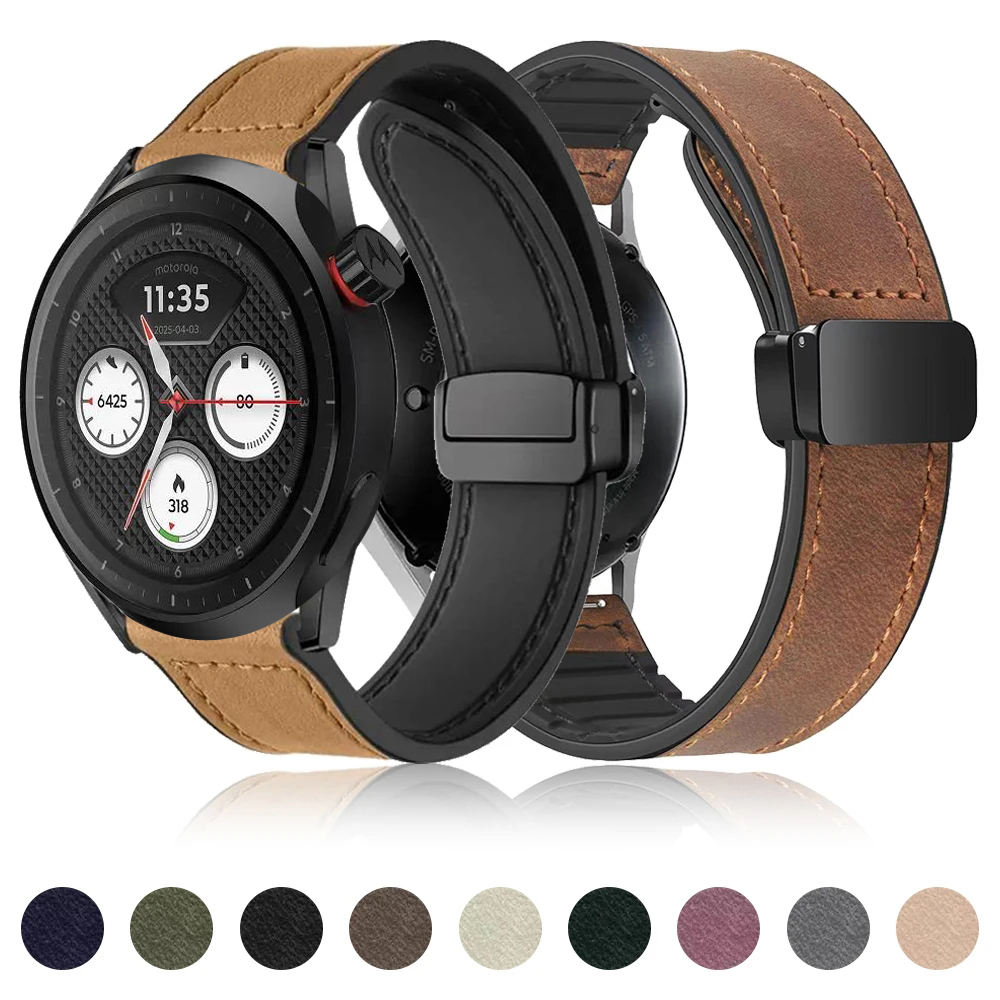 Motorola Smartwatch Accessories - Weiches Lederarmband für Motorola Moto Watch