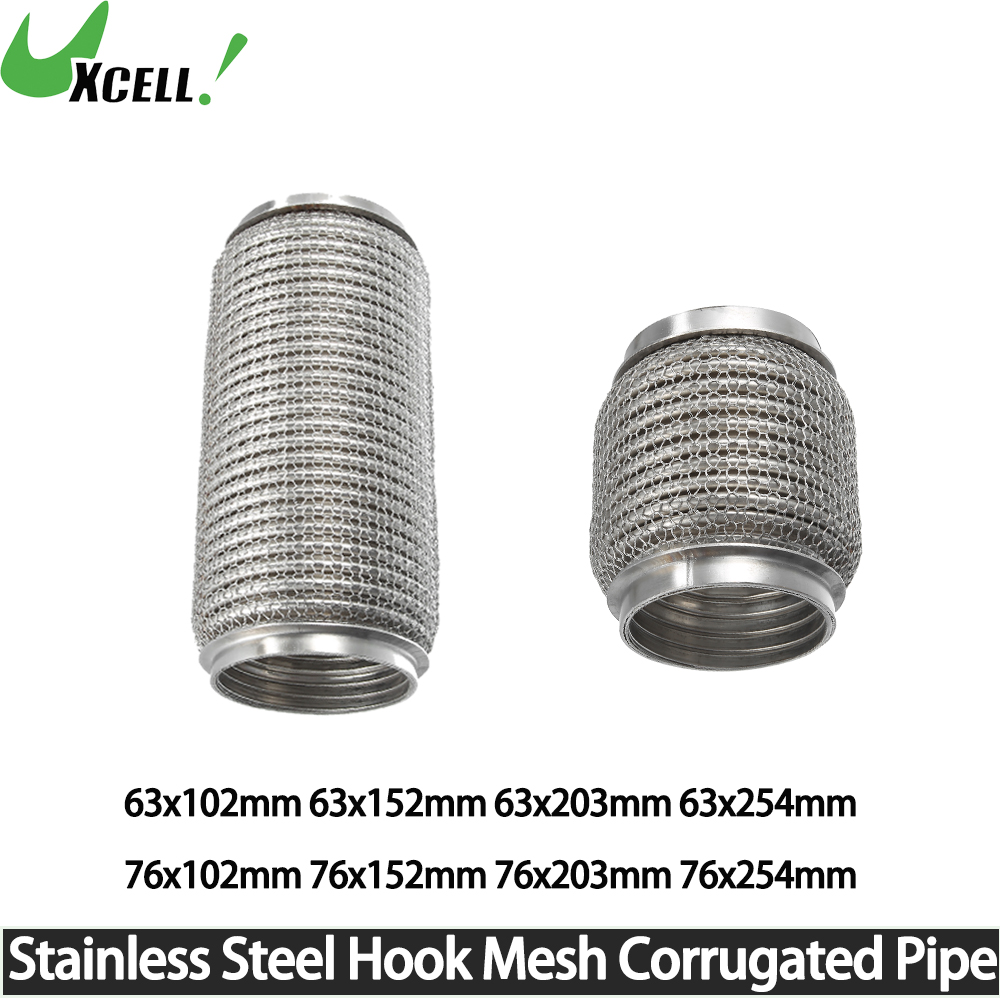 Stainless Mesh Band - UXCELL Auto-Auspuff Flexrohr Edelstahl Hakengeflecht Wellrohr