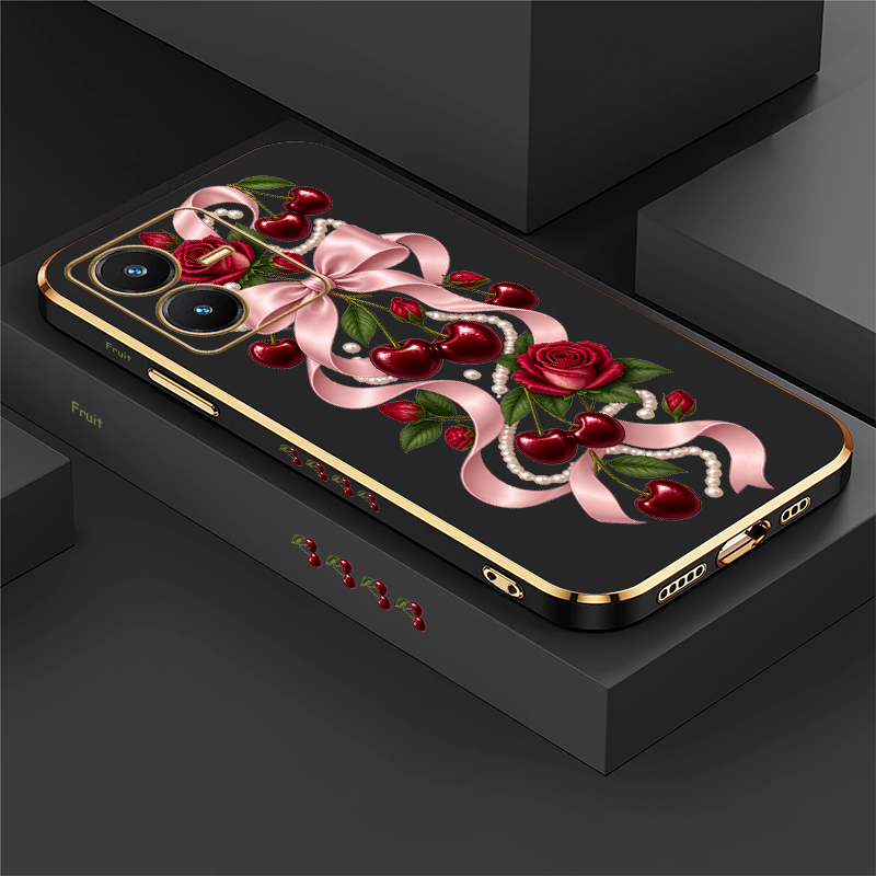 Vivo Y28 - Bow Cherry Hülle für Vivo Y28