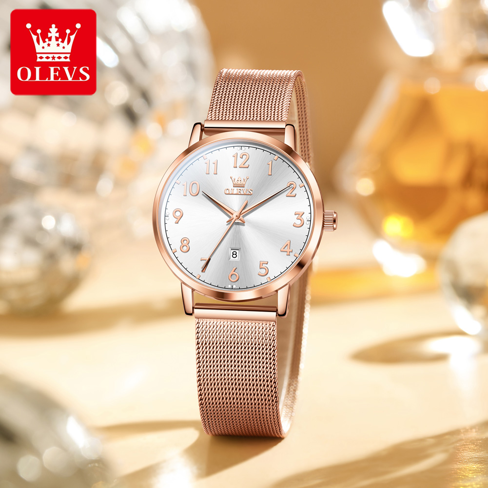 OLEVS 5653 Damenuhren, elegant – Stainless Mesh Band Bewertung und Preis