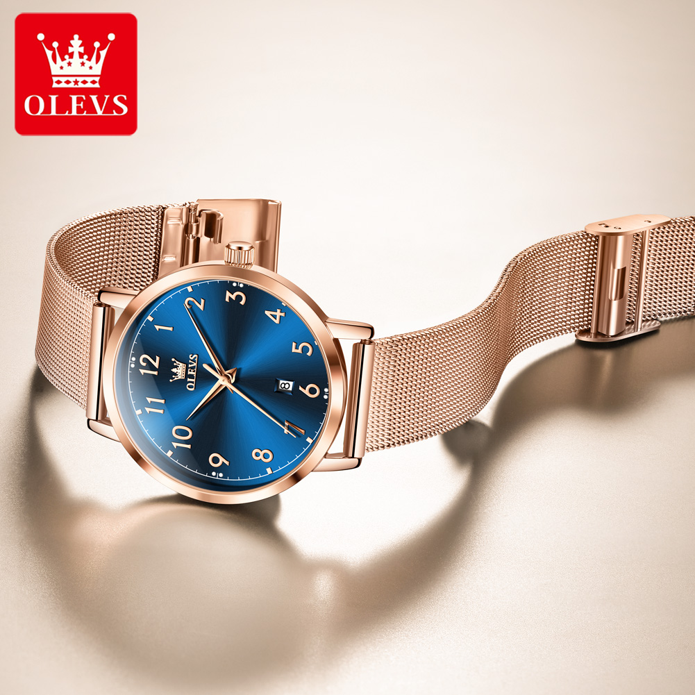 OLEVS 5653 Damenuhren, elegant – Stainless Mesh Band Bewertung und Preis
