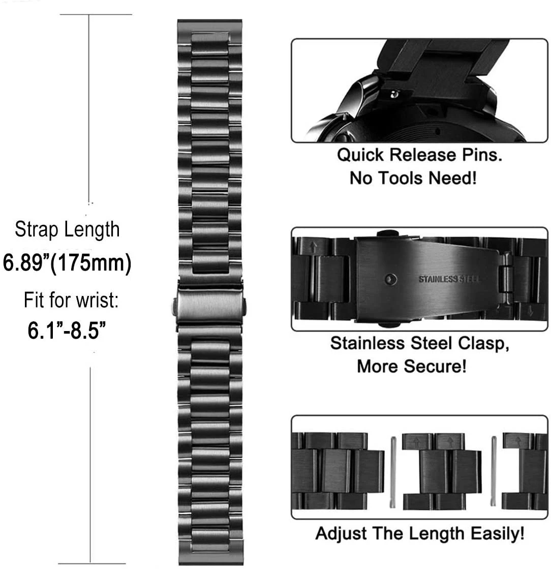 Edelstahlband für Motorola Mot – Motorola Smartwatch Accessories Bewertung und Preis