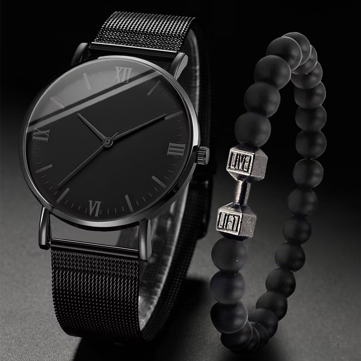 2PCS Herrenuhr Mode Roma Quarz – Stainless Mesh Band Bewertung und Preis