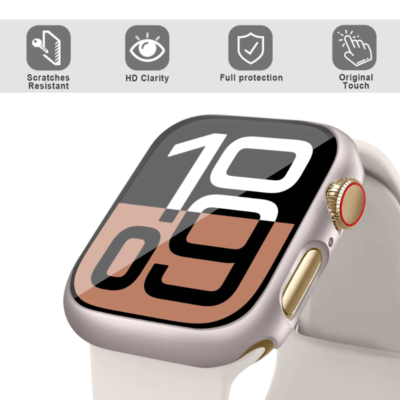Glas+Hülle für Apple Watch 44m – Smartwatch Band Accessories Bewertung und Preis
